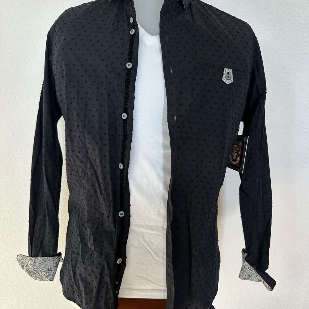 Men's Black Patterned Shirt